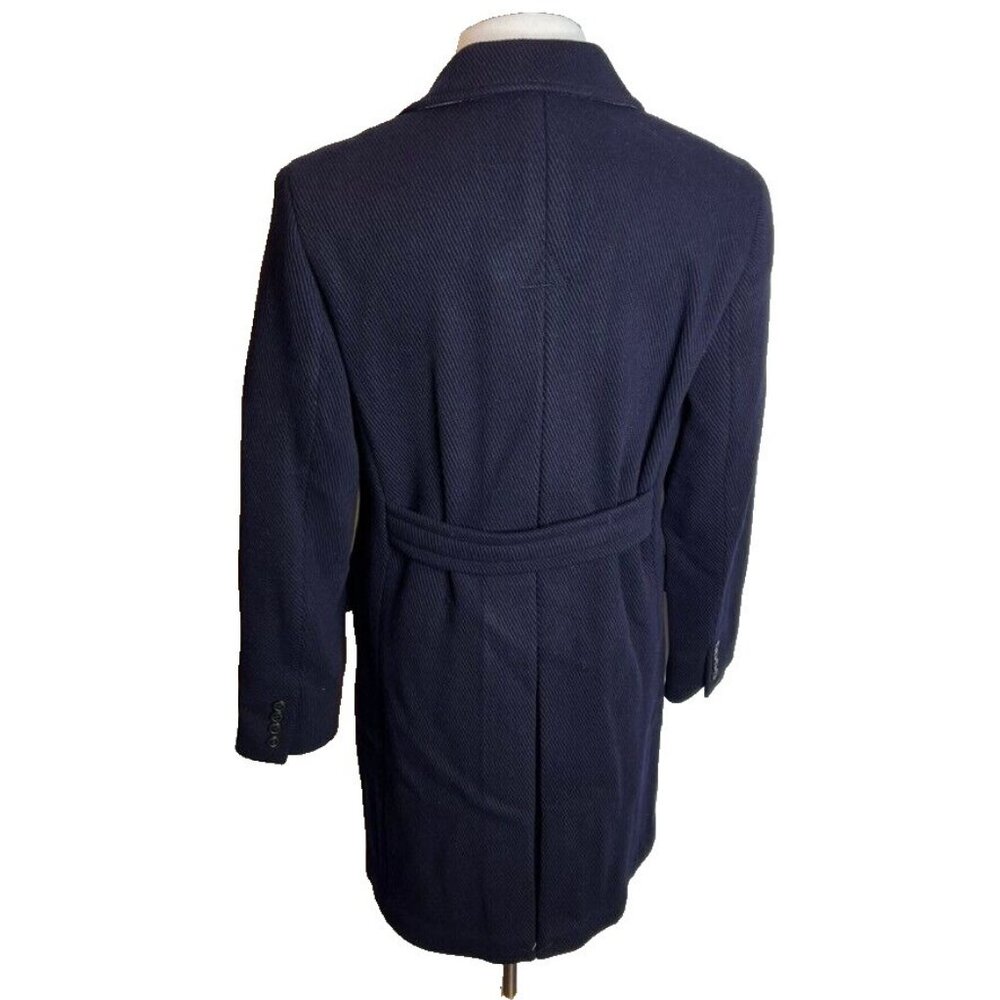 J.Crew Mens $598 Ludlow Topcoat Heavyweight Wool Navy Size 46R BS472 - Picture 10 of 13